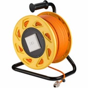 Siirrelt&auml;v&auml; RJ45-jatkokaapeli kaapelikelalla 50 m CAT7A S/FTP